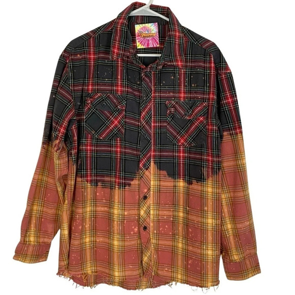 Gamer Flannel Shirt Mens Size Large Unisex Video Game In Progress Do Not Disturb - Picture 2 of 11